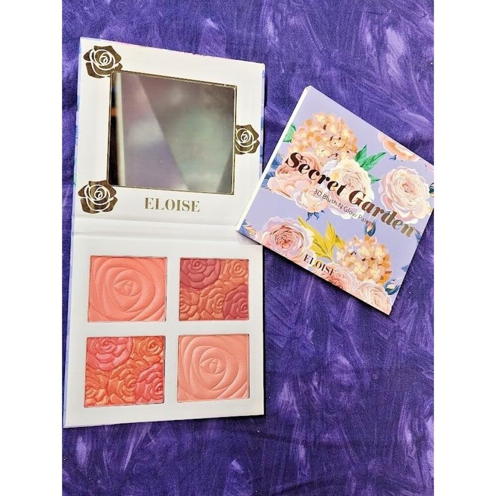 Eloise Beauty SECRET GARDEN 3D Blush N Glow Palette Powder Shades Matte Shimmer